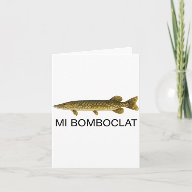 Mi Bomboclat Funny Fish Jamaican Slang Graphic  Kort (Framsida)