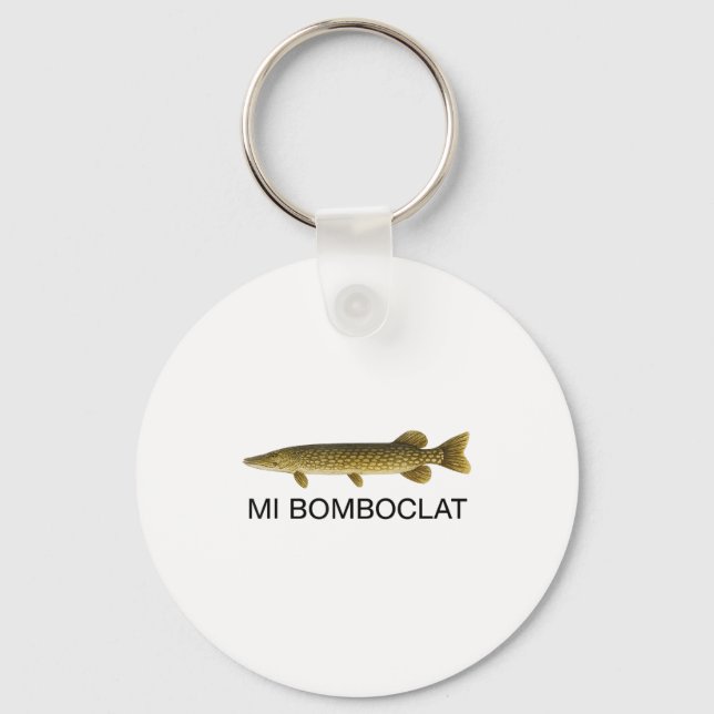 Mi Bomboclat Funny Fish Jamaican Slang Graphic  Nyckelring (Framsida)