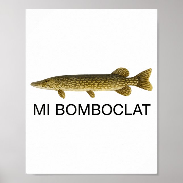 Mi Bomboclat Funny Fish Jamaican Slang Graphic  Poster (Framsidan)