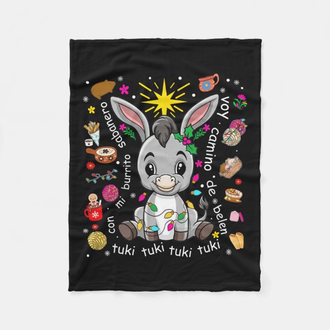 Mi Burrito Sabanero Mexican jul Donkey Spani Fleecefilt (Framsidan)