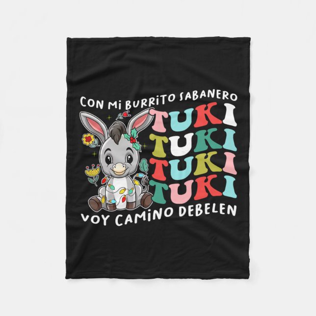Mi Burrito Sabanero Mexican Tuki Tuki Donkey Latin Fleecefilt (Framsidan)