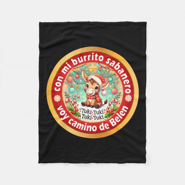 Mi Burrito Sabynero Mexican jul Donkey Spani Fleecefilt (Framsidan)