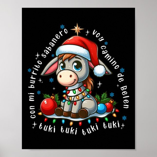 Mi Burrito Sabynero Mexican jul Donkey Spani Poster (Framsidan)