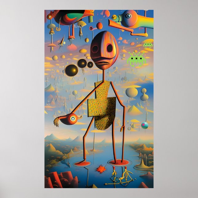 Mi cara de guerra - Ken Gage Surreal Art Poster (Framsidan)