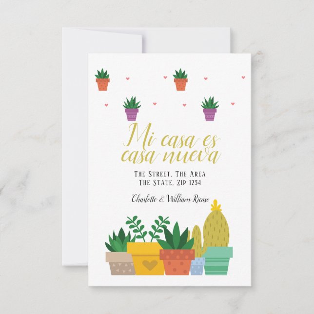 Mi casa es casa nueva New home Adress Meddelande (Framsida)