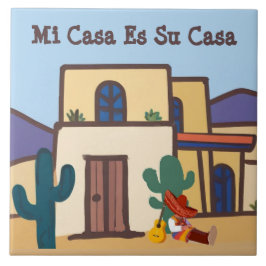 Mi Casa Es Su Casa Mexican Desert Adobe Home Kakelplatta