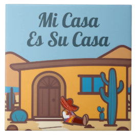  Mi Casa Es Su Casa Southwestern Adobe Home Sign Kakelplatta