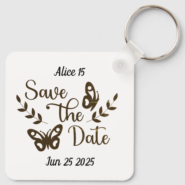 Mi Celebración de Quince Años Nyckelring (Baksida)