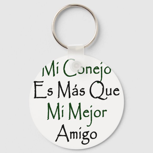 Mi Conejo Es Mas Que Mi Mejor Amigo Nyckelring (Framsida)