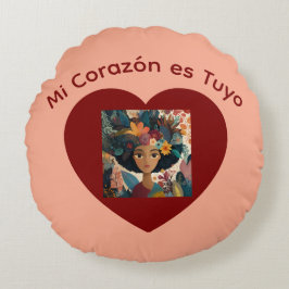 Mi Corazón es Tuyo Cojín Rund Kudde