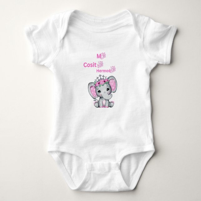 Mi cosita hermosa, Färg rosa, elefante T Shirt (Framsida)