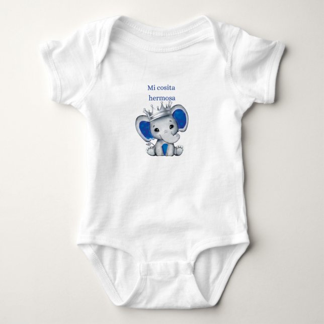Mi cosita Hermosa, niño, de elefante azul T Shirt (Framsida)