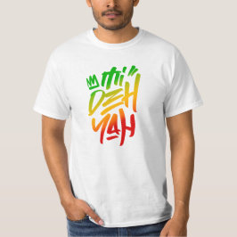 Mi Deh Yah Rasta Sayed Graffiti Märkre Stil Reggae T Shirt