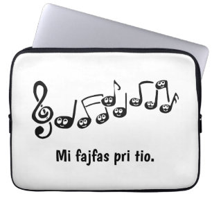 Mi fajfas pri tio. laptop fodral