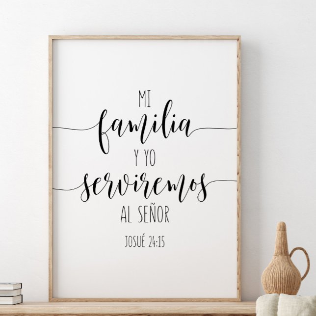 Mi Familia Y Yo Serviremos Al Señor, Josué 24:15 Poster (Skapare uppladdad)