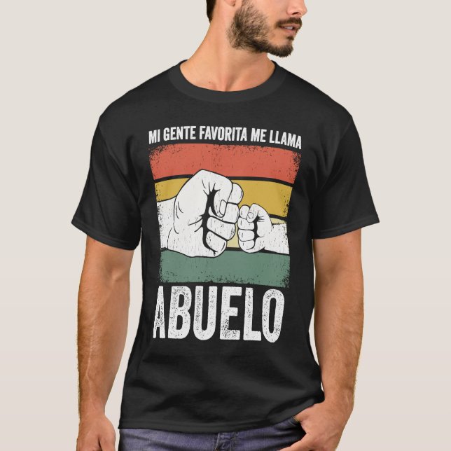 Mi Gente Favorita Me Llama Abuelo divertido Día de T Shirt (Framsida)