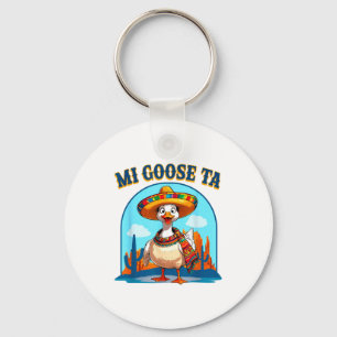 Mi Goose Ta Rolig Fiesta Goose Punskjorta Sombrero Nyckelring