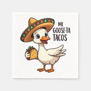 Mi Goose ta tacos Funny Mexican Taco Älskare Pappersservett