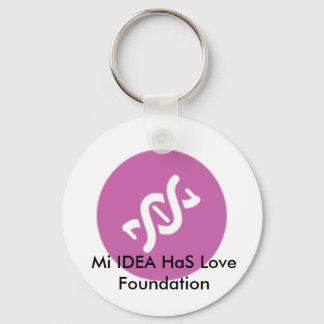 Mi IDEA HaS Kärlek Foundation Keychain Rosa Nyckelring