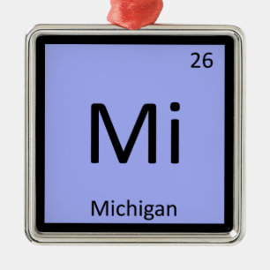 Mi - Michigan State Chemistry Periodiska systemet Julgransprydnad Metall