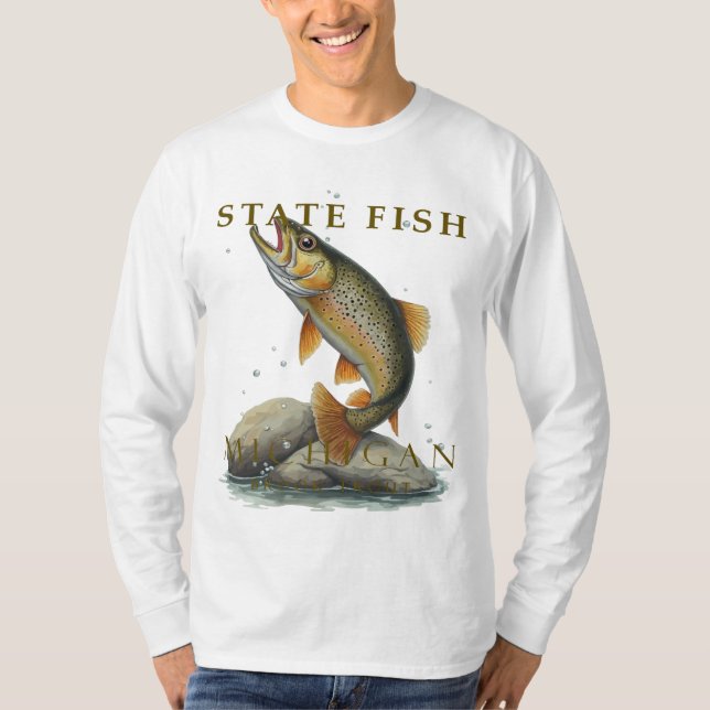 MI Öring Fisk Design T Shirt (Framsida)
