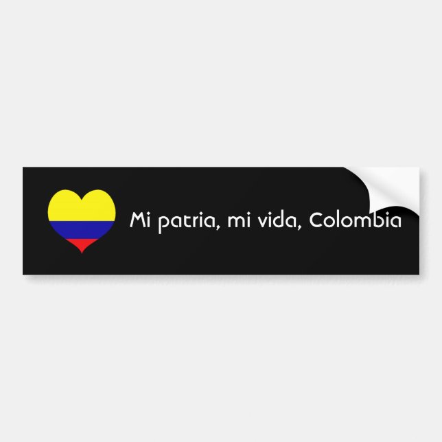 Mi-patria, mi-vida, Colombia Bildekal (Framsidan)