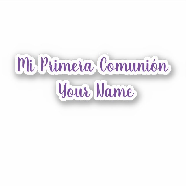 Mi Primera Comunion Customize name vinyl sticker Klistermärken (Framsida)