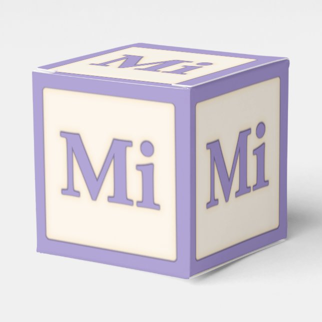 "Mi" Solfeggio Musical Baby Blocks Lila Presentaskar (Framsidan Sidan)