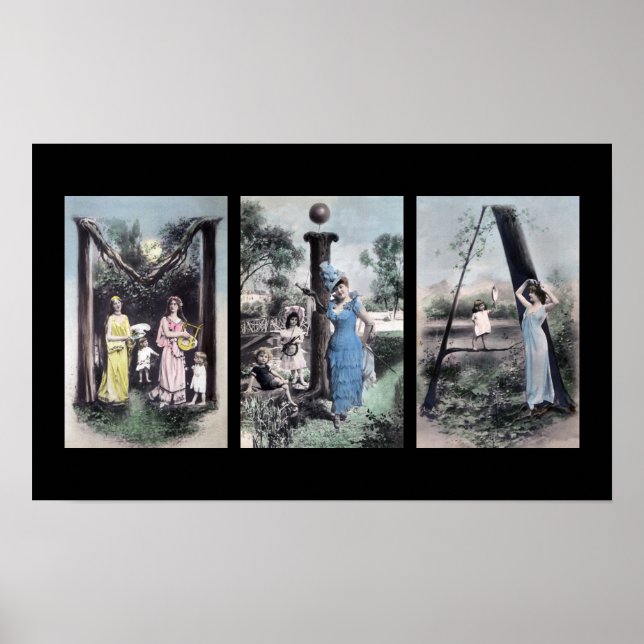 MIA Alphabet Brev Namn Art Poster (Framsidan)