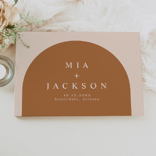 MIA Arched Bohemian Terracotta Bröllop Gästböcker