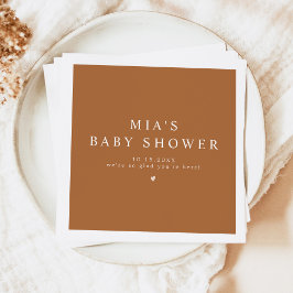 MIA Arched Boho Terracotta Baby Shower Pappersservett