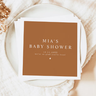 MIA Arched Boho Terracotta Baby Shower Pappersservett