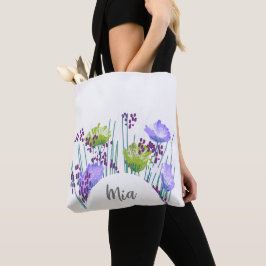 Mia Blommig Monogram Tygkasse