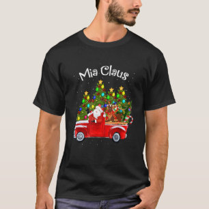 Mia Claus Riding Car Santa Pickup Reindeer & Chris T Shirt