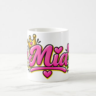 Mia Coffee Mug, Personalized Olivia Name Cup Kaffemugg