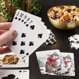 Mia den festliga katten med höstdekor casinokort