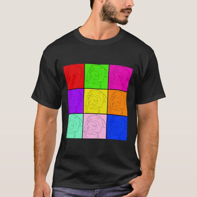 Mia Doberman Pop Art Skriv ut T Shirt (Framsida)