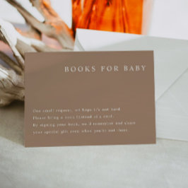 MIA Earth Tone Baby Shower Bokar för Baby Card Inbjudningar