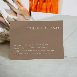 MIA Earth Tone Baby Shower Bokar för Baby Card Inbjudningar