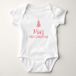 Mia Första Jul Baby 1:a Xmas Namn Klänning T Shirt