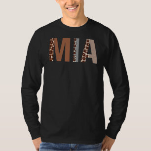 Mia Leopard Print Mamma Cute Mors dag Grandma 1 T Shirt