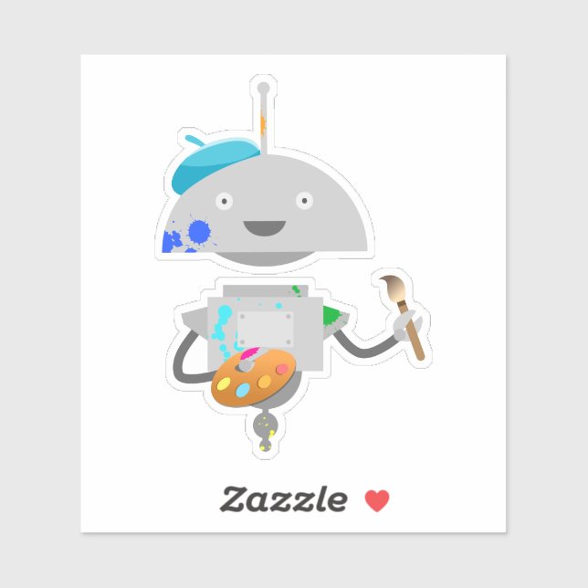 Mia målare klistermärken (Ark)