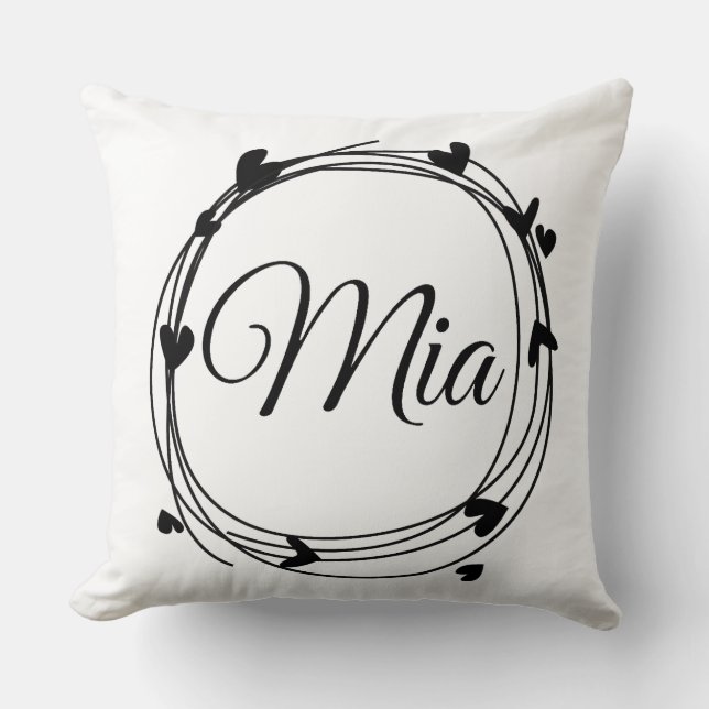 Mia namn söt design kudde (Framsida)