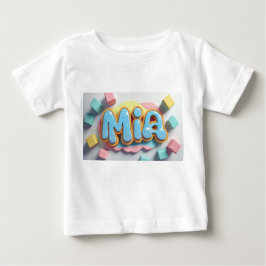 Mia skriven i graffiti font t shirt
