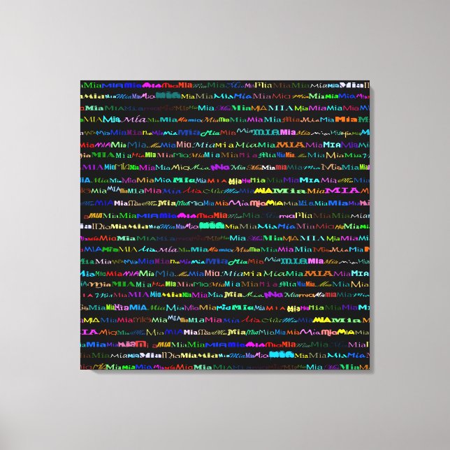 Mia Text Design I Wrapped Canvas (Framsida)