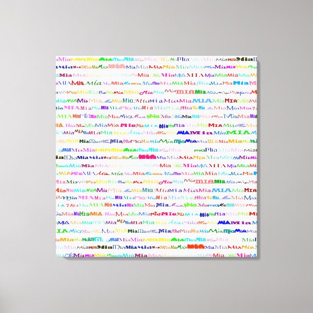 Mia Text Design II arbetsyta med figursatt arbetsy Canvastryck (Framsida)