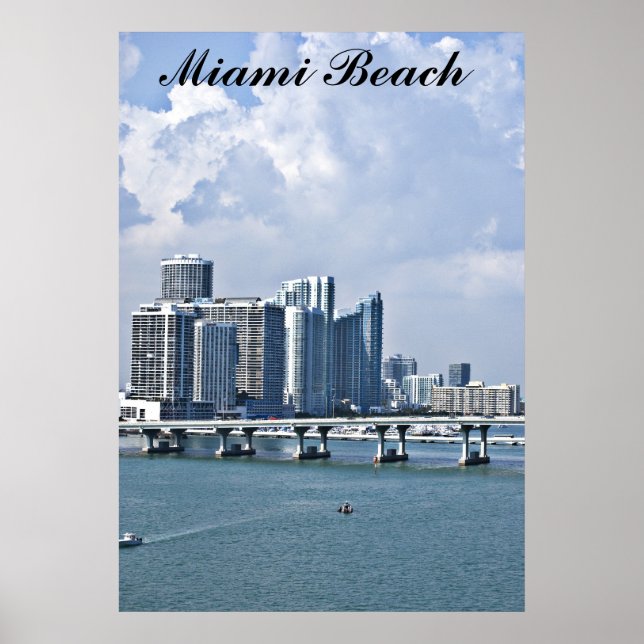 Miam Beach Skyline Poster (Framsidan)
