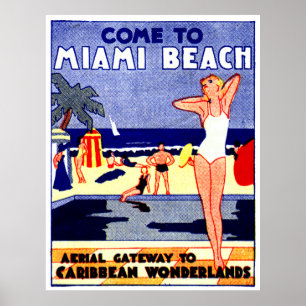 Miami 1925 reser affischen poster