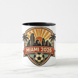 Miami 2026 Världscupens Värdstad Solnedgång Vintag Mugg