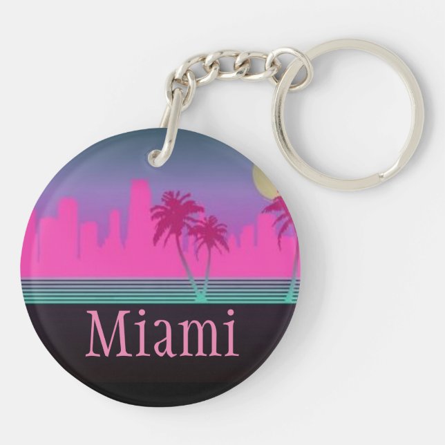 Miami - akrylisk nyckelkedja (Baksidan)